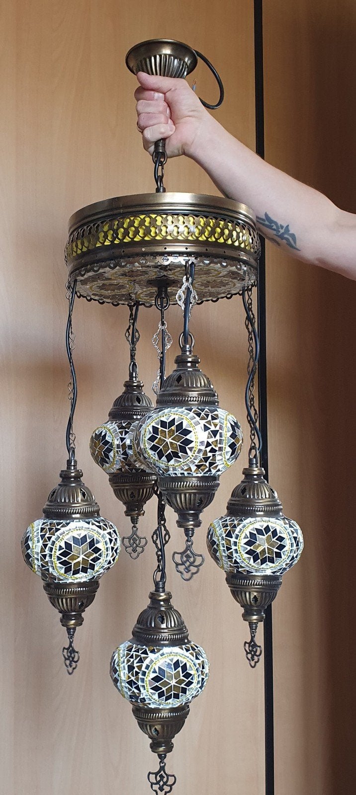 Oosterse mozaïeklamp, Ophalen
