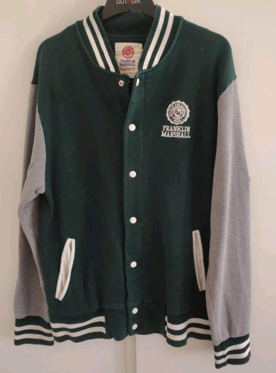 Franklin & Marshall Varsity Jacket - Groen/Grijs XL, Kleding | Heren, Maat 56/58 (XL), Ophalen of Verzenden, Franklin & Marshall
