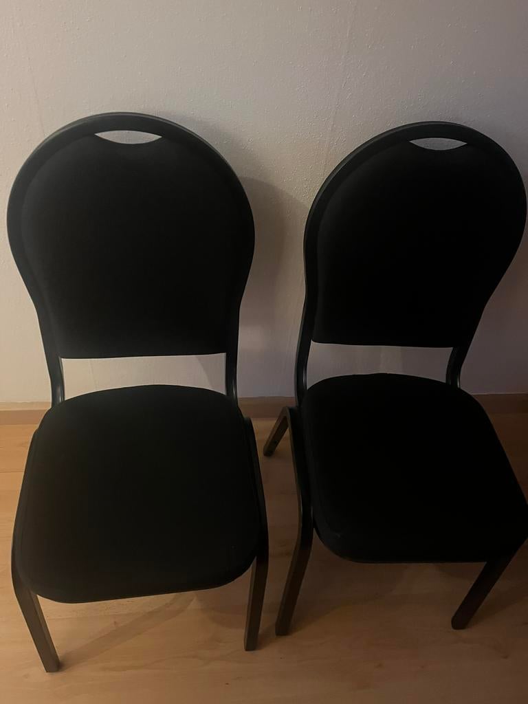 Eetkamerstoelen 2 stuks, Twee, Zwart, Ophalen of Verzenden, Zo goed als nieuw