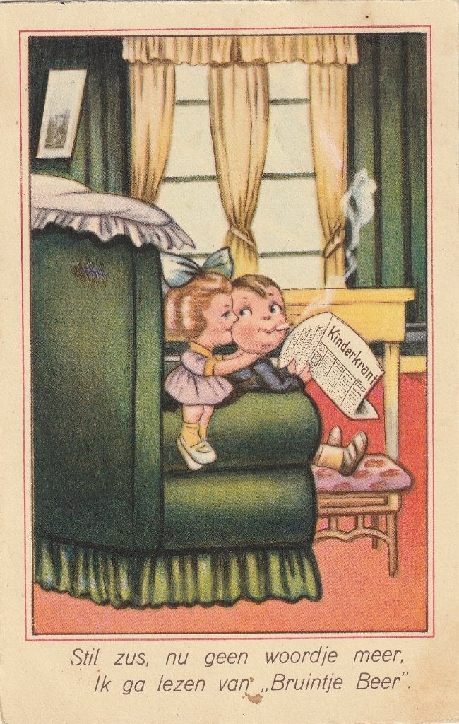 MEISJE BRUINTJE BEER UIT 1933 MOOIE KAART KO120, Verzamelen, Ophalen of Verzenden, 1920 tot 1940, Gelopen, Overige thema's