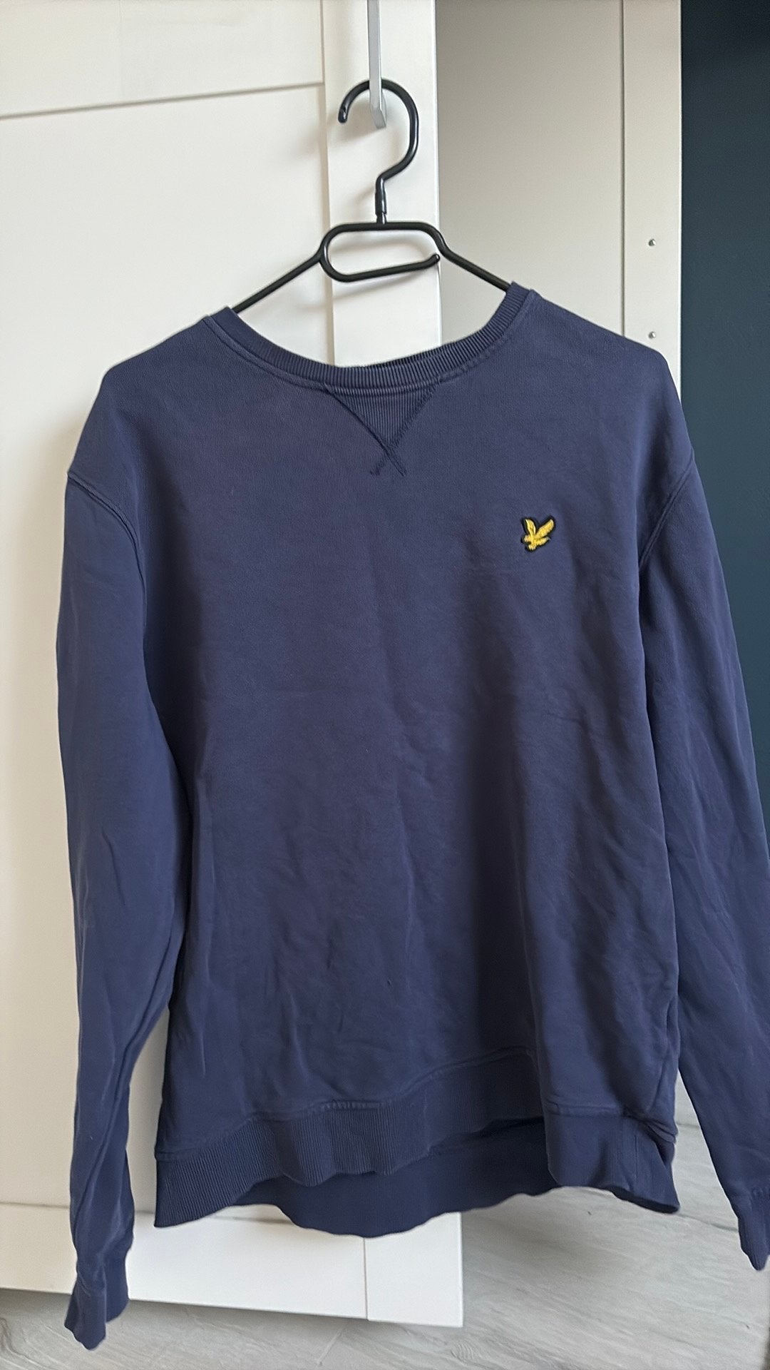 Lyle & Scott trui donkerblauw maat L, Ophalen, Zo goed als nieuw, Maat 52/54 (L), Blauw