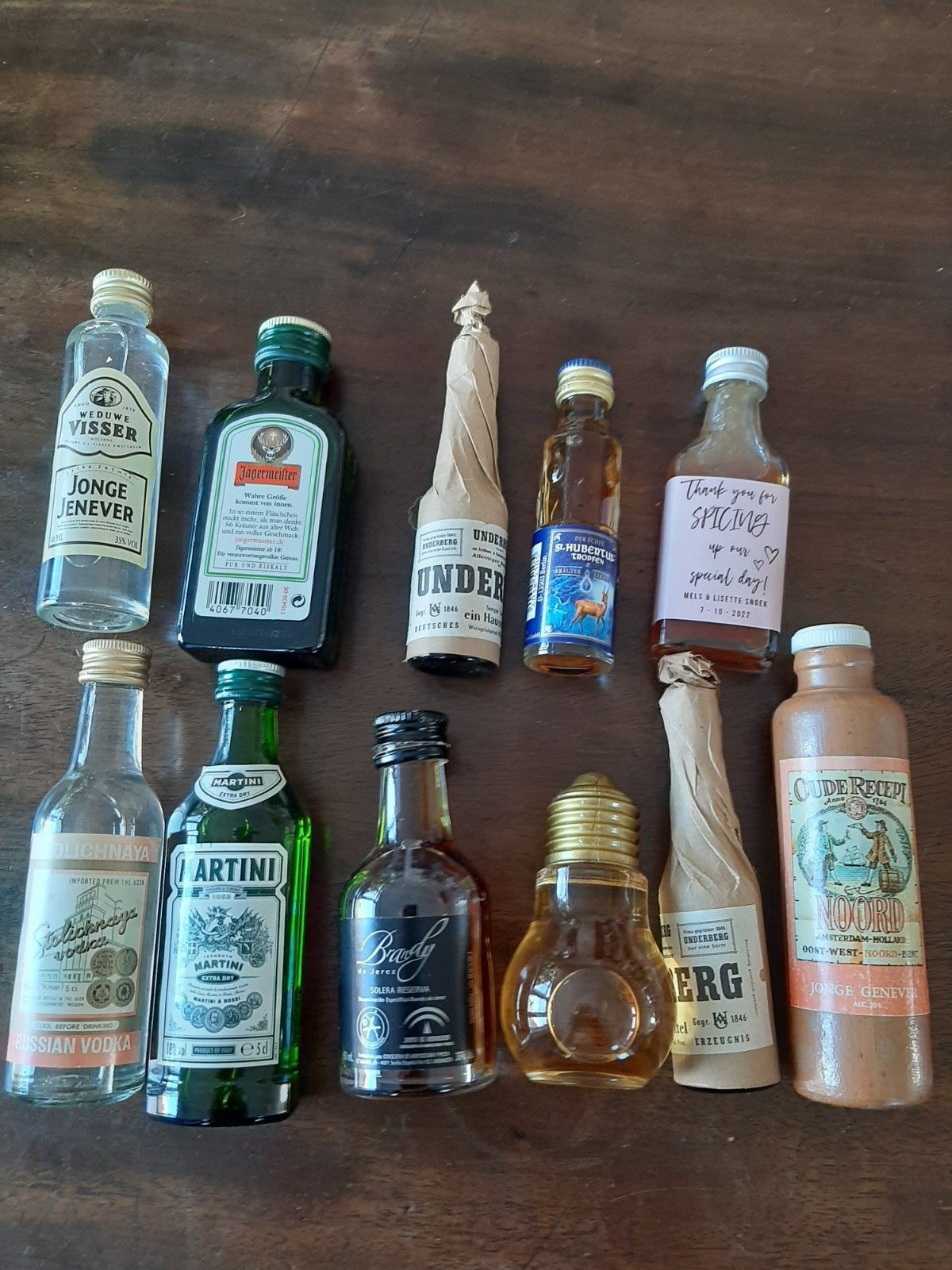 Verzameling van 12 miniatuur sterke drank flesjes, Ophalen of Verzenden, Zo goed als nieuw