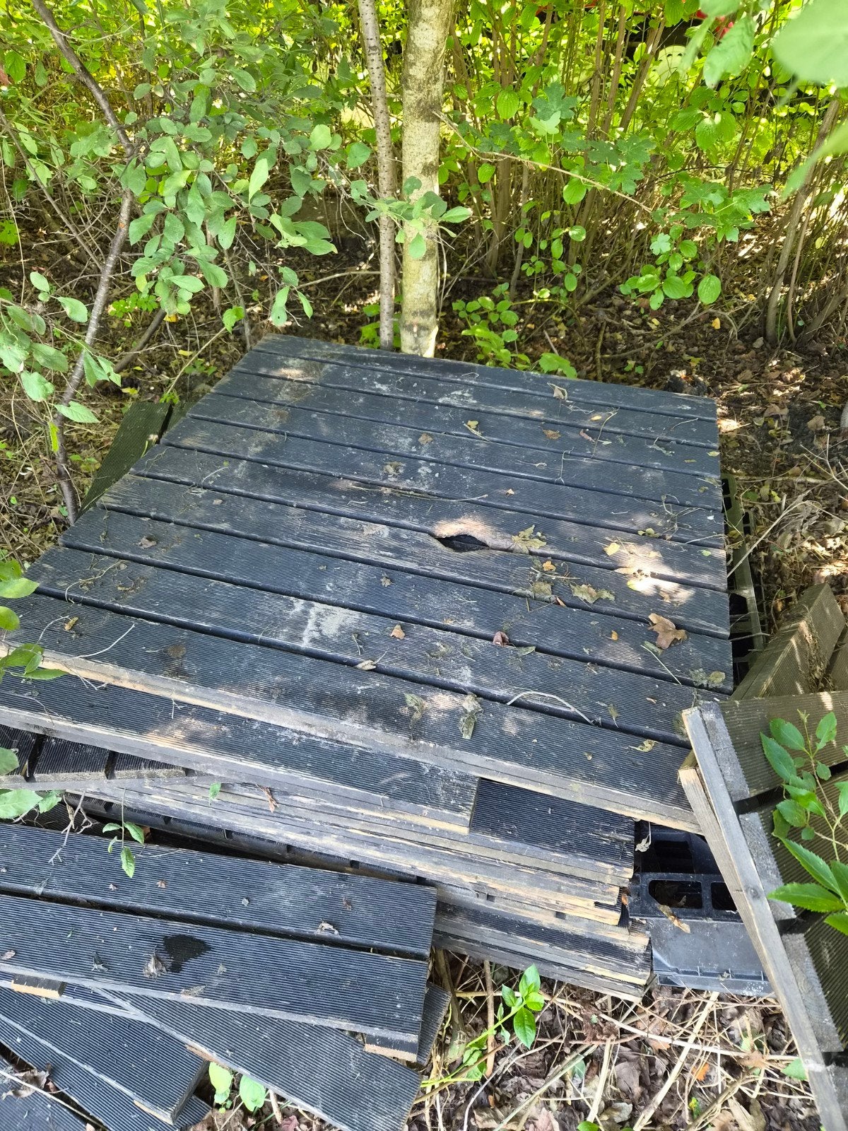 Gratis houten vlonders - ongeveer 10 stuks, Tuin en Terras, Ophalen, Gebruikt, Hout