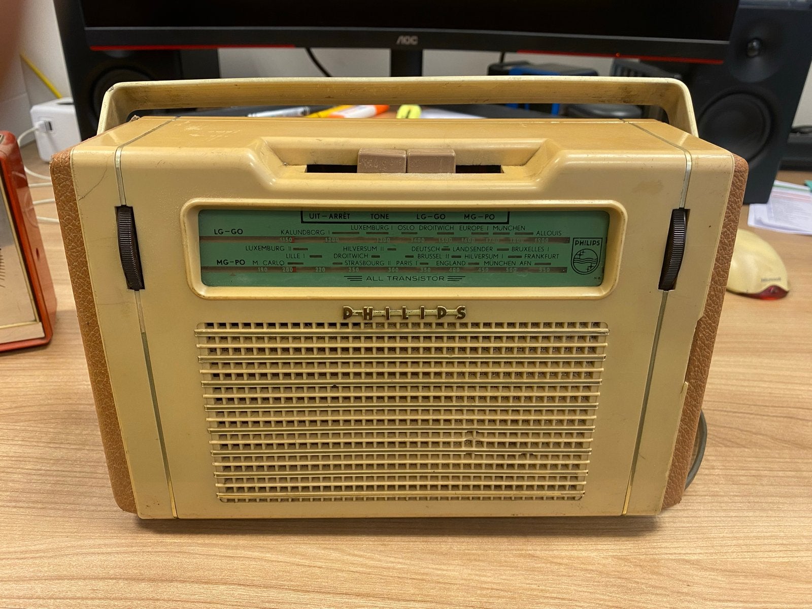 Vintage Philips Transistorradio - Klassiek Design, Ophalen of Verzenden, Gebruikt, Transistorradio