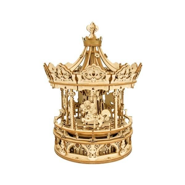 Robotime Romantic Carousel AMK62 Bouwpakket Nieuw, Groter dan 1:32, Nieuw, Ophalen of Verzenden, Robotime