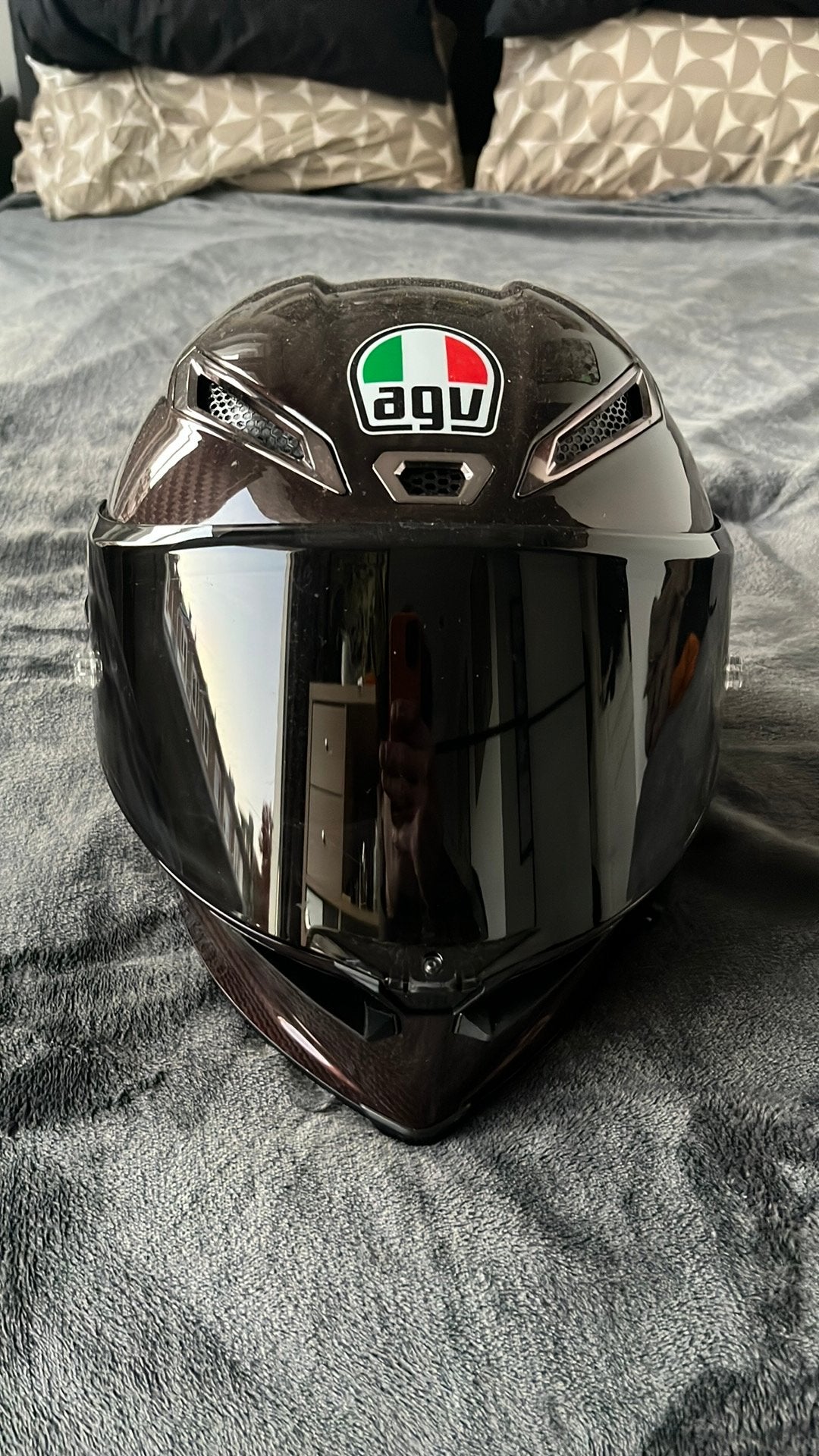 AGV PISTA GP RR Glossy Red Carbon Motorhelm size (M), Ophalen, Tweedehands, Integraalhelm, AGV