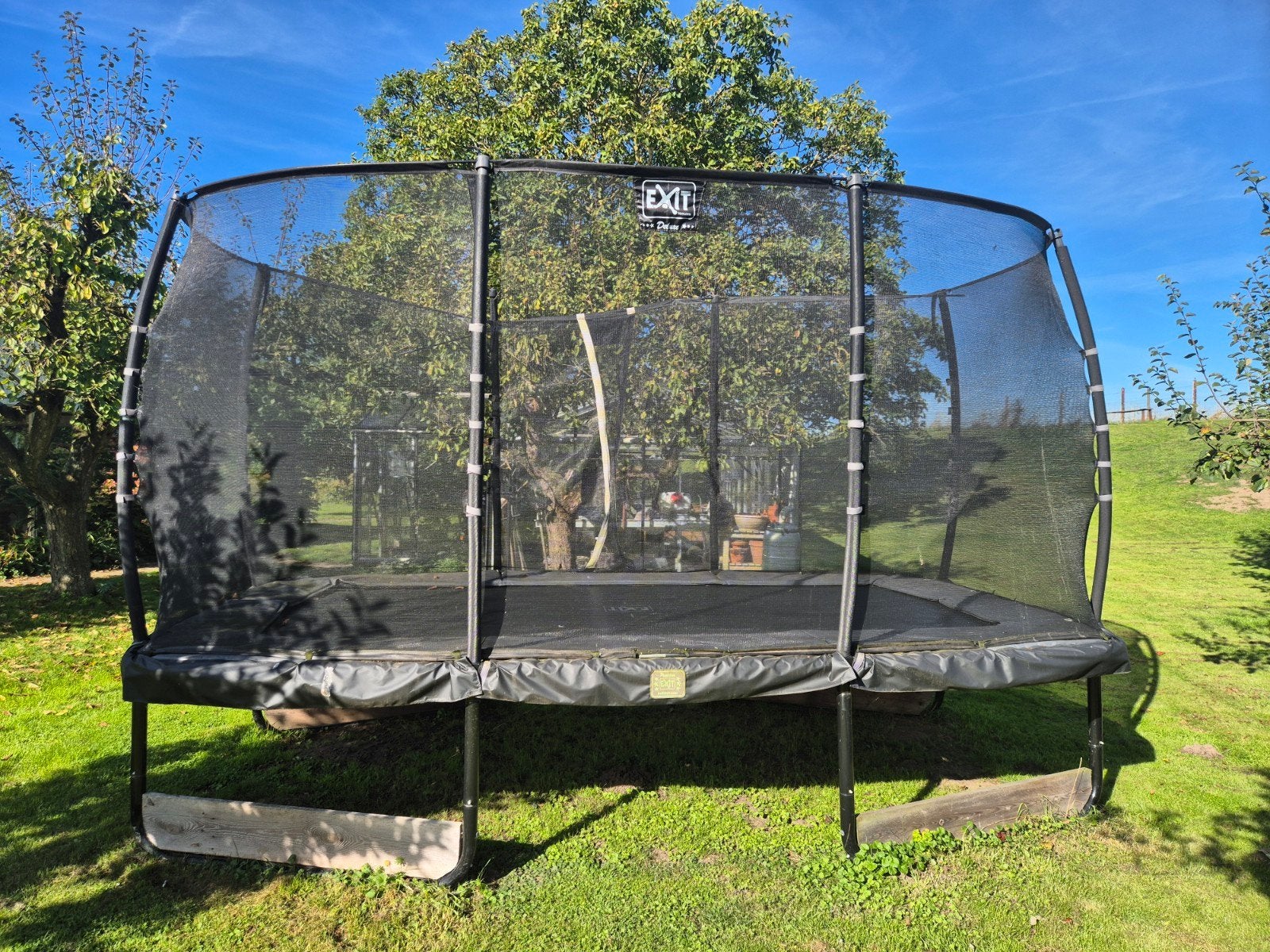EXIT Toys Deluxe Trampoline met Veiligheidsnet en Ladder, Ophalen, Gebruikt