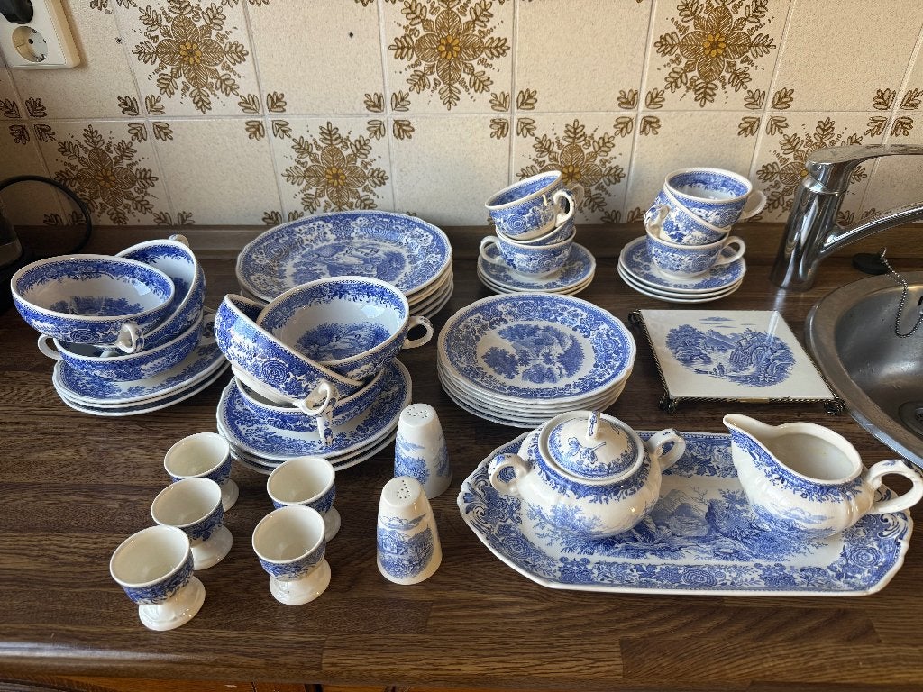 Villeroy & Boch – Burgenland blauw | Vintage servies, Ophalen, Zo goed als nieuw, Overige stijlen, Porselein