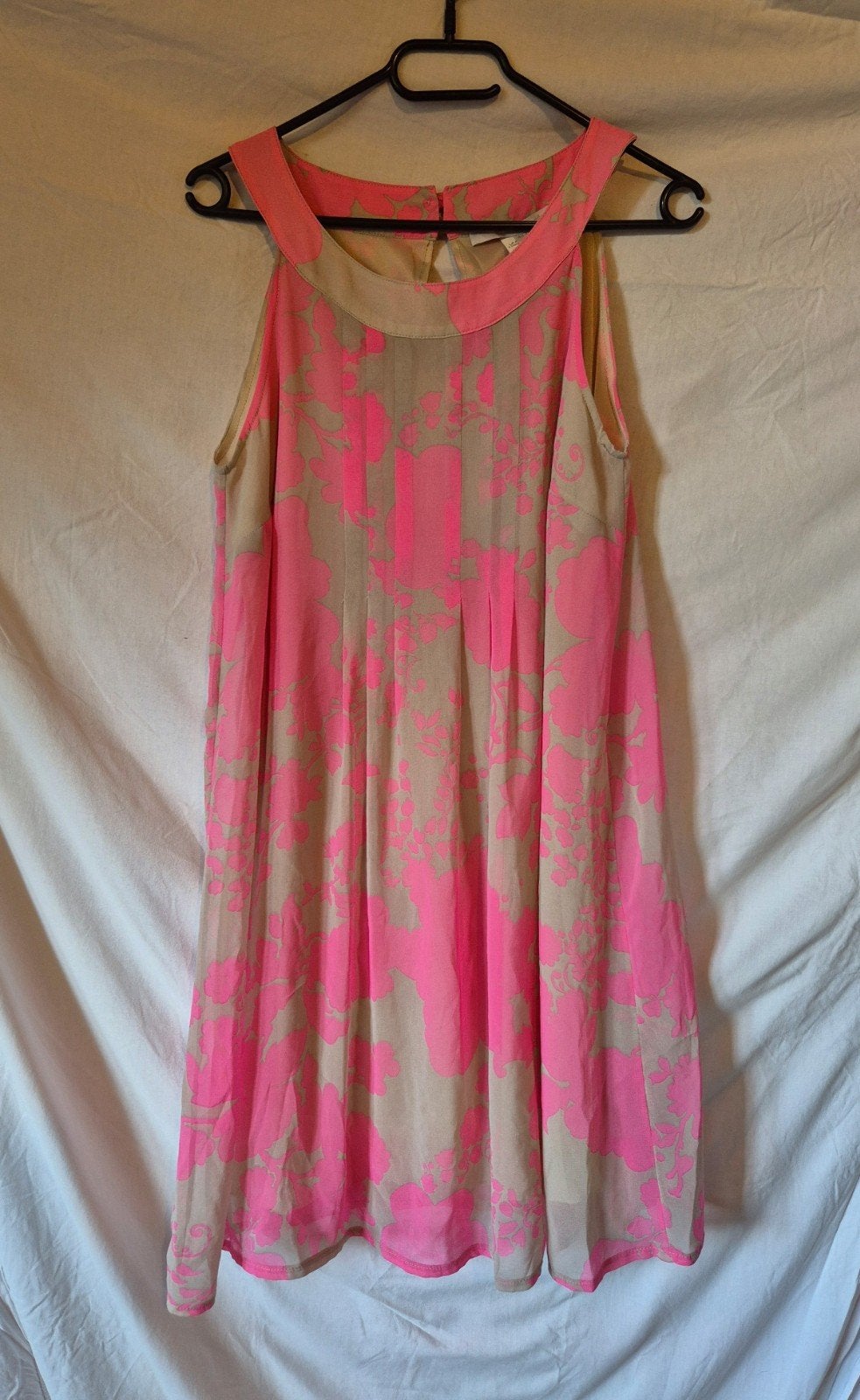 La Fée Maraboutée jurk roze/beige bloemenprint, Maat 38/40 (M), Ophalen of Verzenden, Zo goed als nieuw, Knielengte