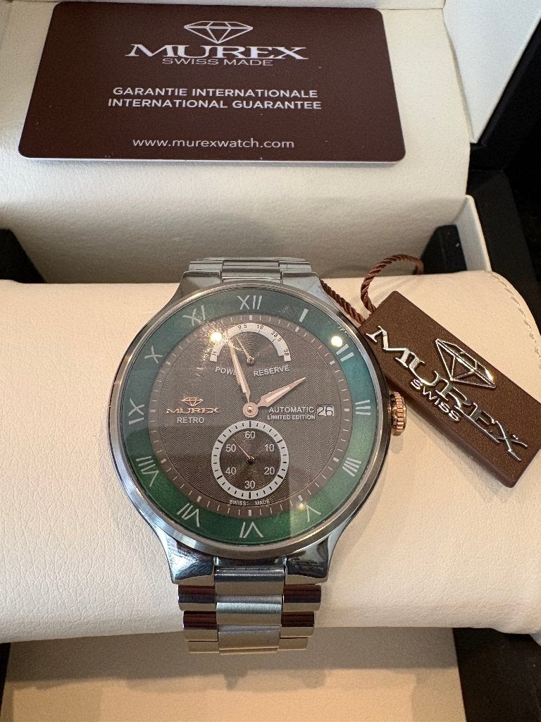 Murex herenhorloge, Overige merken, Staal, Staal, Polshorloge