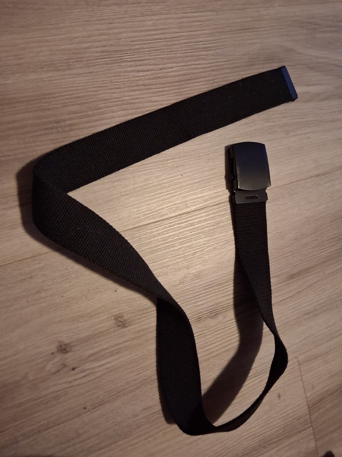 Zwarte stoffen riem met gesp, Ophalen of Verzenden, Zo goed als nieuw