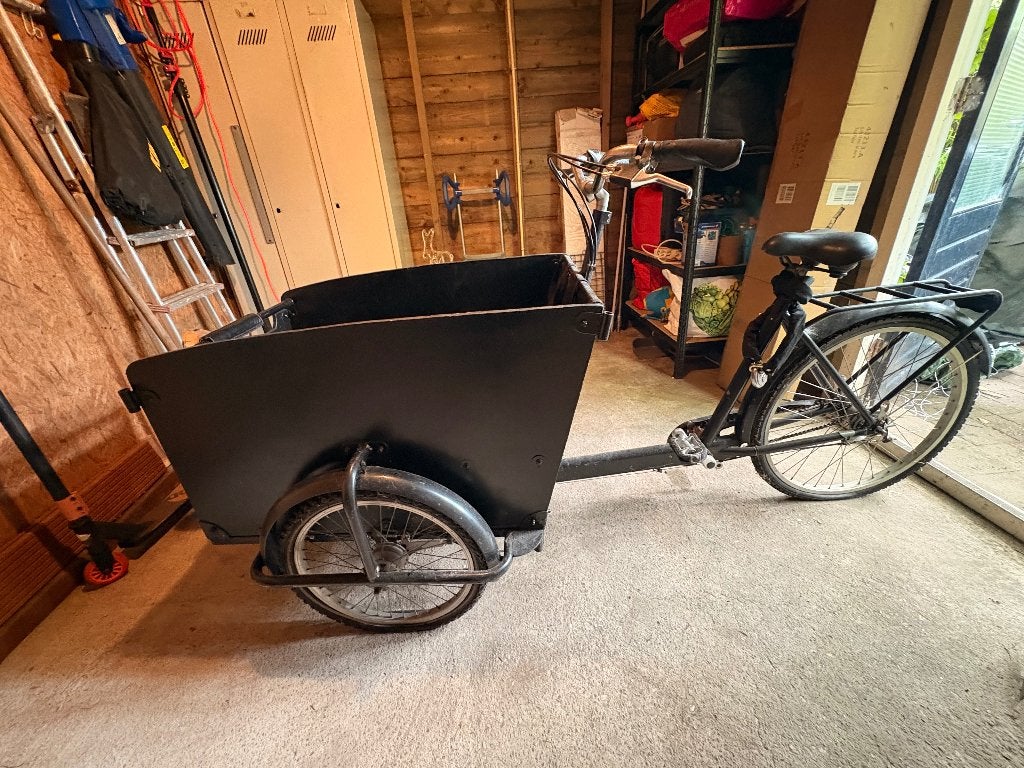 Bakfiets, Ophalen, Gebruikt, Terugtraprem, 2 kinderen