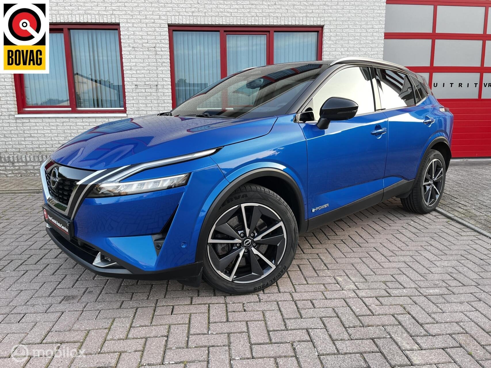 Nissan Qashqai 1.5 e-Power Tekna PANODAK/LEER/360CAM, Auto's, 1497 cc, Gebruikt, Zwart, Blauw