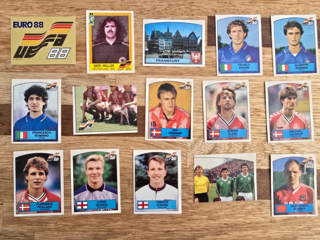 15 x Panini Voetbalplaatjes EK 88 1988, Ophalen of Verzenden, Buitenlandse clubs, Poster, Plaatje of Sticker