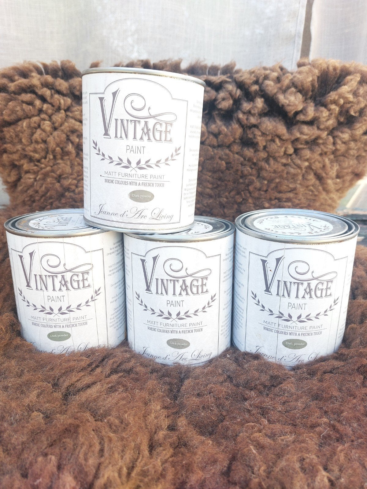 Vintage Matt Meubelverf - Dark Powder (4x), Doe-het-zelf en Verbouw, Overige kleuren, Nieuw, Ophalen of Verzenden, Verf
