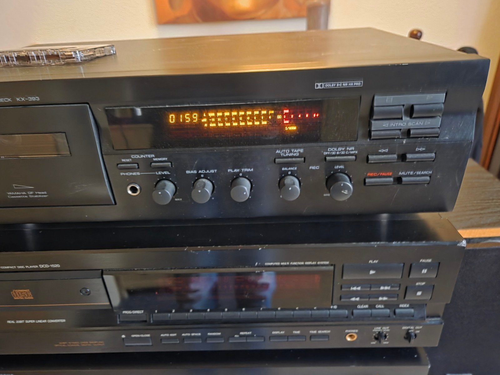Yamaha KX-393 Cassettedeck - Werkt Perfect!, Audio, Tv en Foto, Cassettedecks, Ophalen of Verzenden