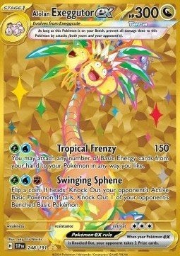alolan EXEGGUTOR EX 248/191 - SURGING SPARKS, Hobby en Vrije tijd, Verzamelkaartspellen | Pokémon, Ophalen of Verzenden, Nieuw