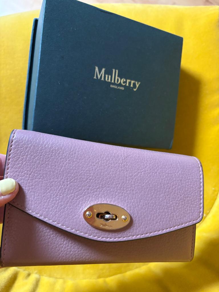 Mulberry portemonnee, lichtroze, model Medium Darley Wallet, Ophalen of Verzenden, Zo goed als nieuw, Roze, Overige merken