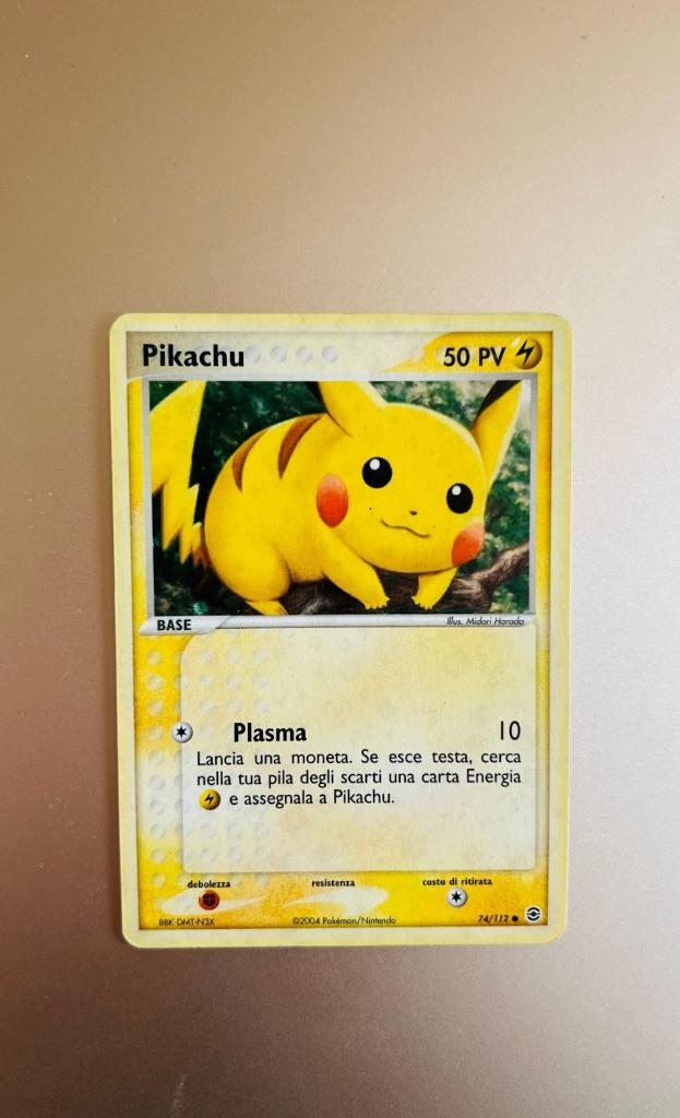 Pikachu 74/112 Holo Ex Fire Red Leaf Green Pokemon, Verzenden, Zo goed als nieuw, Losse kaart, Foil