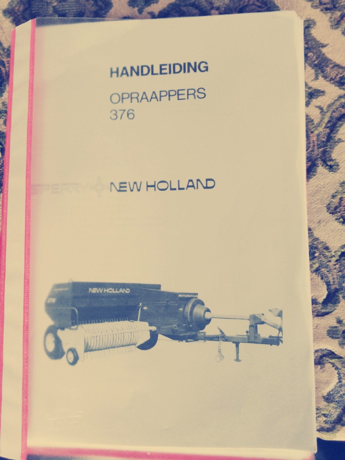 Handleiding New Holland Opraappers 376, Ophalen of Verzenden, Gelezen, Werktuigbouwkunde, New Holland