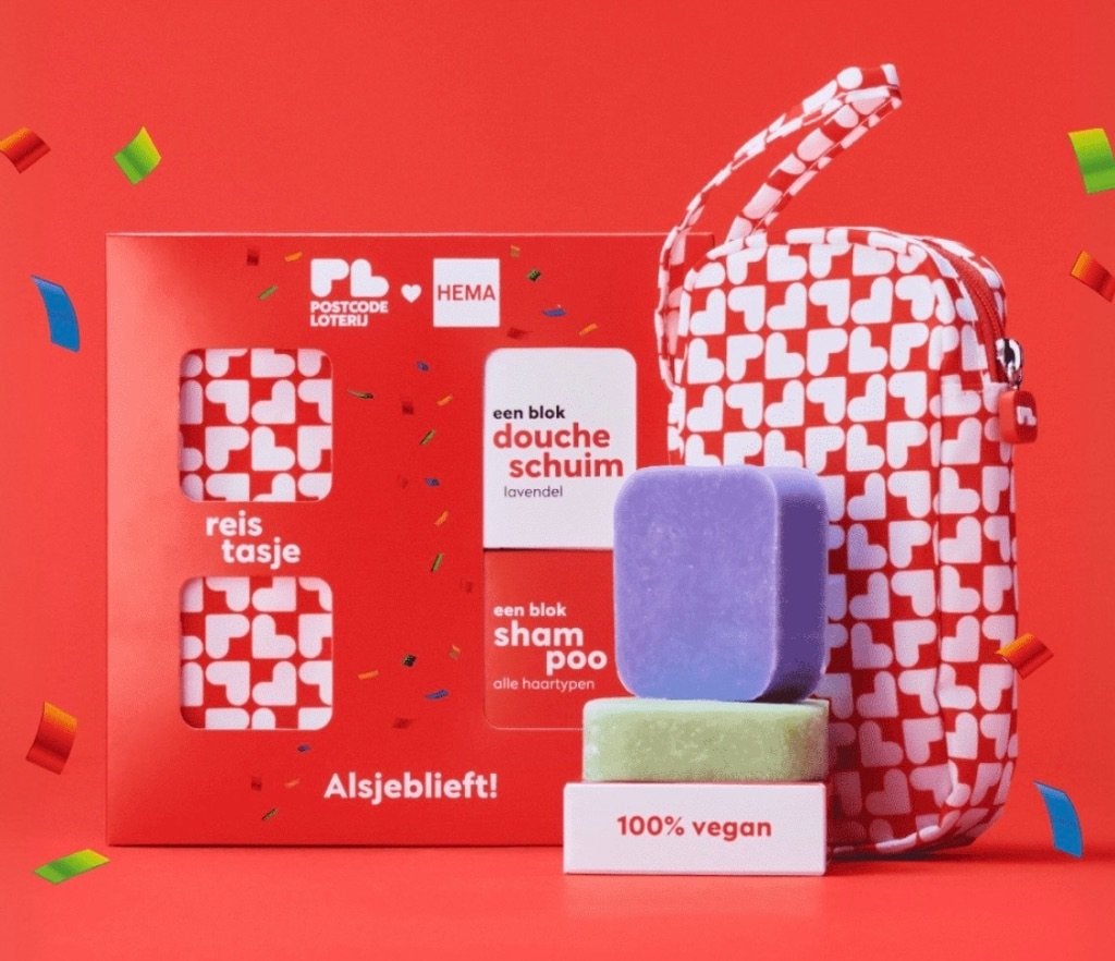 Handig reistasje met shampoo en doucheschuim in blokken, Sieraden, Tassen en Uiterlijk, Uiterlijk | Lichaamsverzorging, Ophalen