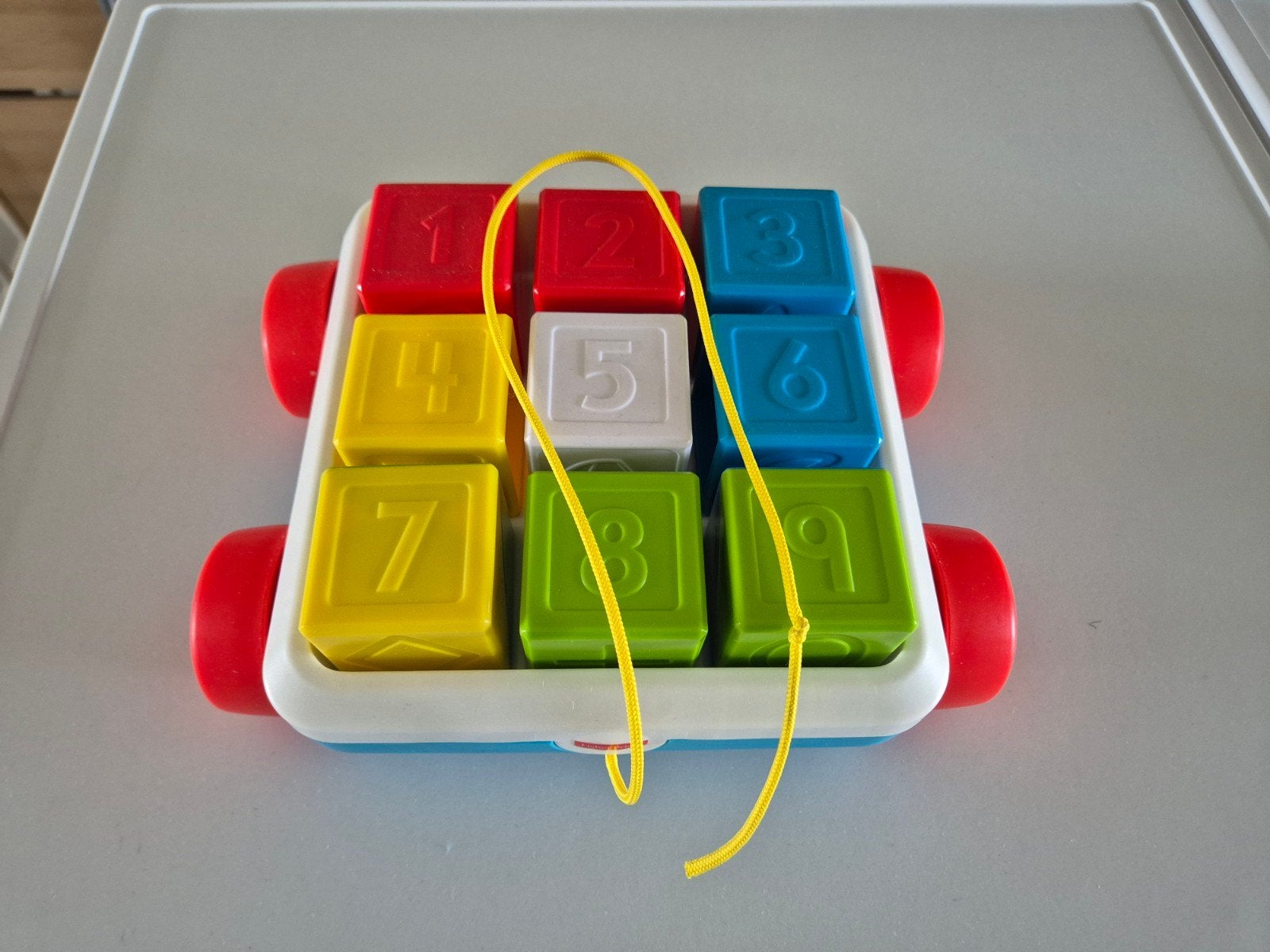 Fisher-Price Trek-en-Rij Activiteitenblokken set, Ophalen of Verzenden, Gebruikt, Duw- of Trekspeelgoed