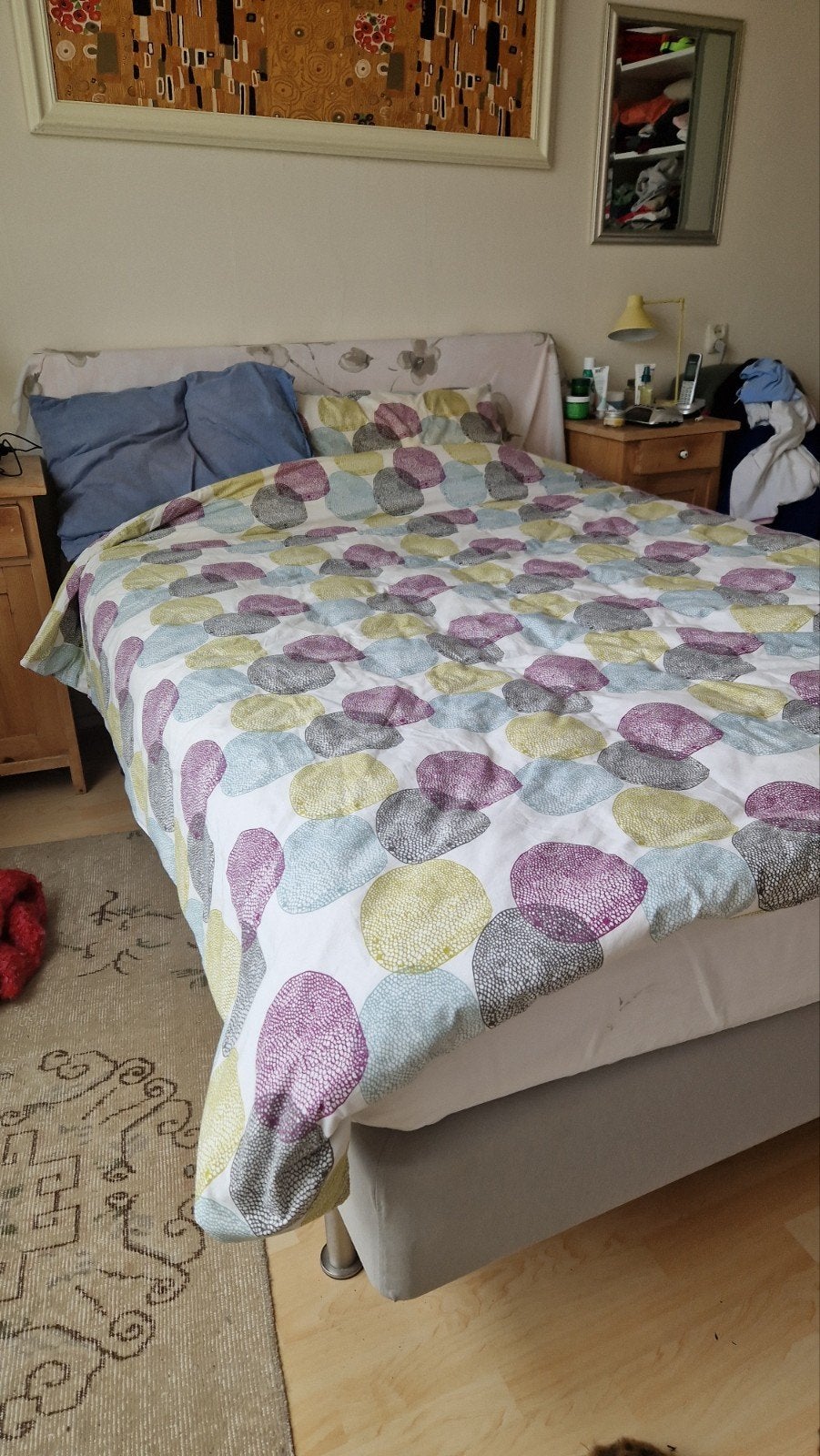 IKEA Sultan Boxspring met matras 140x200 cm en pootjes, Ophalen of Verzenden