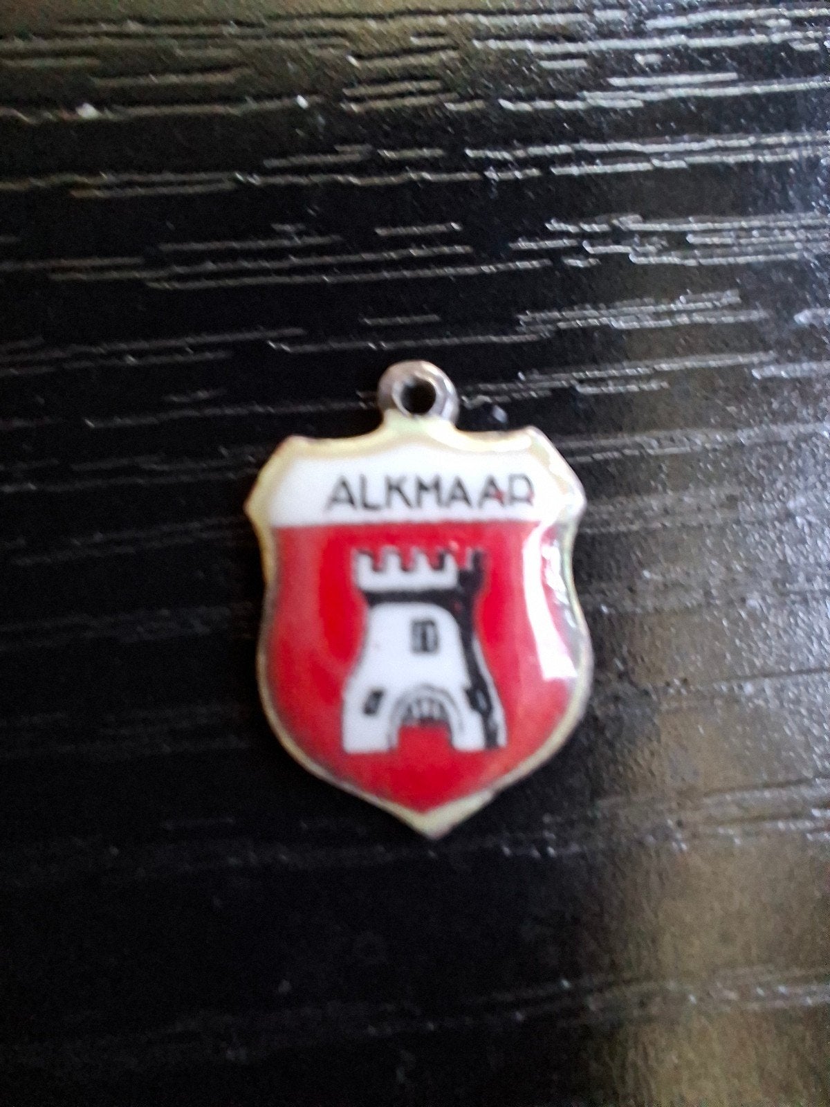 bedeltje met het wapen van Alkmaar, zilver, Ophalen of Verzenden, Zilver