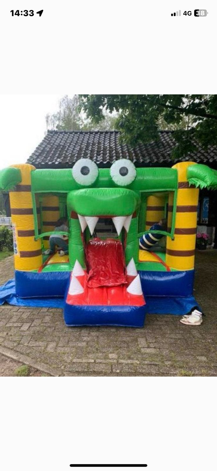 Leuk krokodil springkussen €40 pd, Ophalen, Zo goed als nieuw, Overige