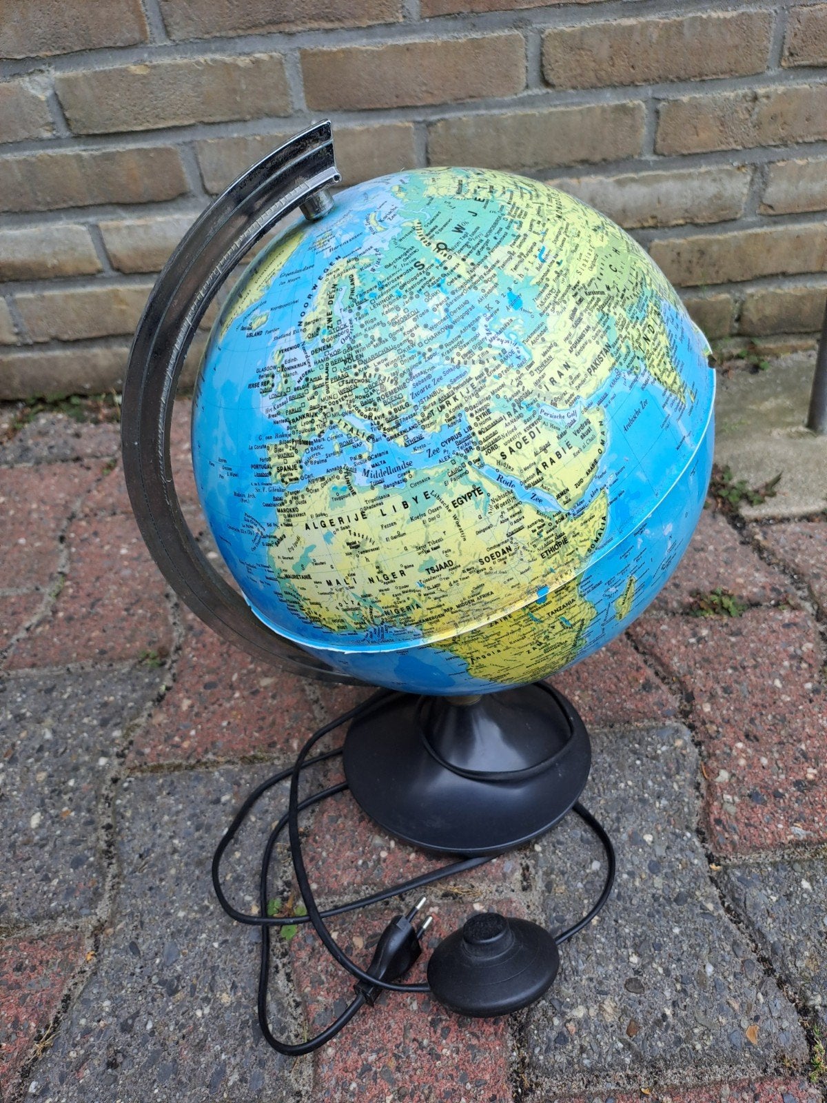 Verlichte Wereldbol - Educatief en Decoratief, Ophalen, Gebruikt, Kunststof, Educatief