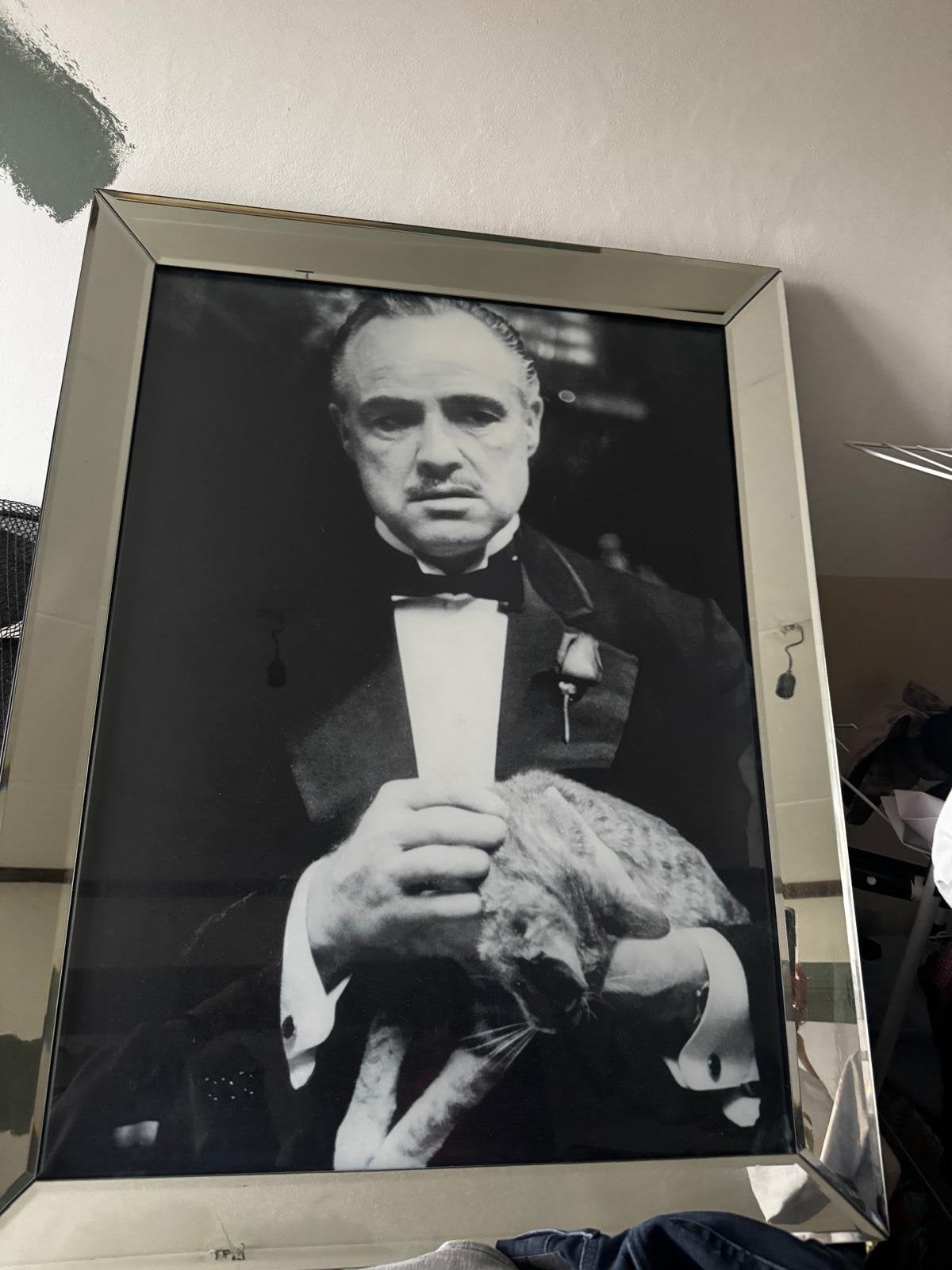 De Peetvader Poster - Marlon Brando met Kat, Ophalen of Verzenden, Zo goed als nieuw, Foto of Poster, 75 cm of meer