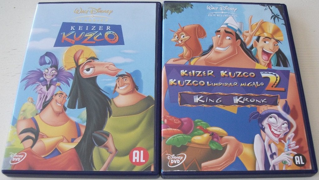 Dvd *** KEIZER KUZCO *** 2 stuks Walt Disney, Alle leeftijden, Nederlands, Ophalen of Verzenden, Zo goed als nieuw