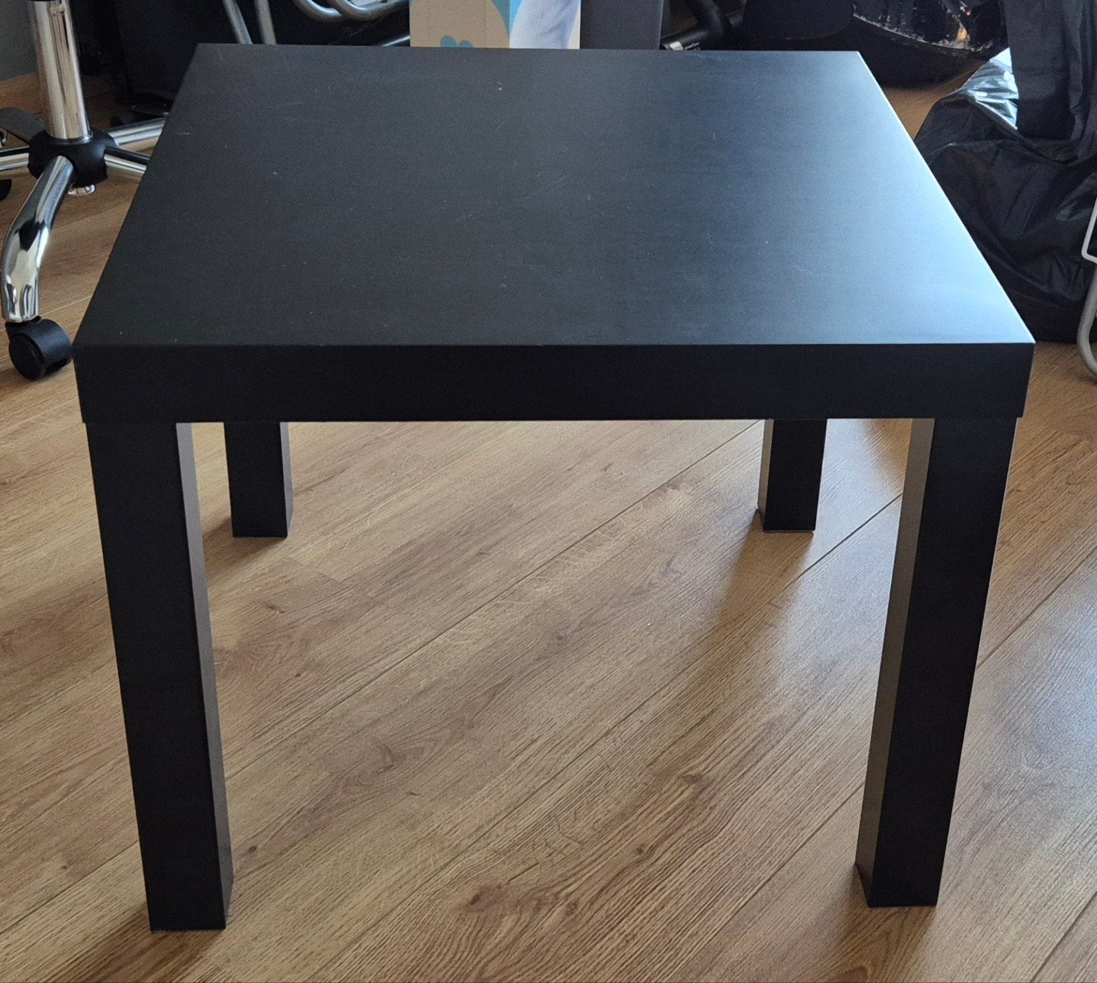 Zwarte bijzettafel 55x55 cm- Gebruikt, met lichte gebruikssp, Ophalen, Minder dan 45 cm, Minder dan 55 cm, Gebruikt