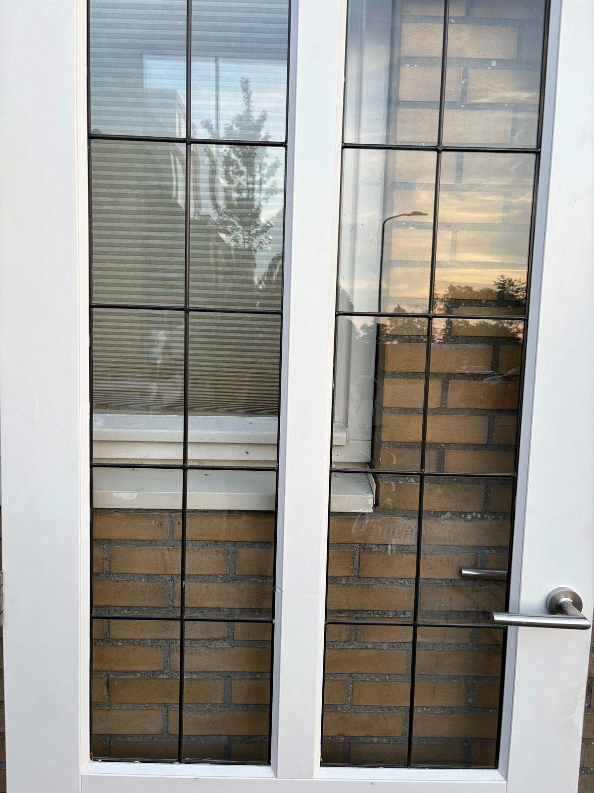 Jaren '30 Paneeldeur met Glas-in-lood Type 30, Gebruikt, 80 tot 100 cm, 215 cm of meer, Binnendeur