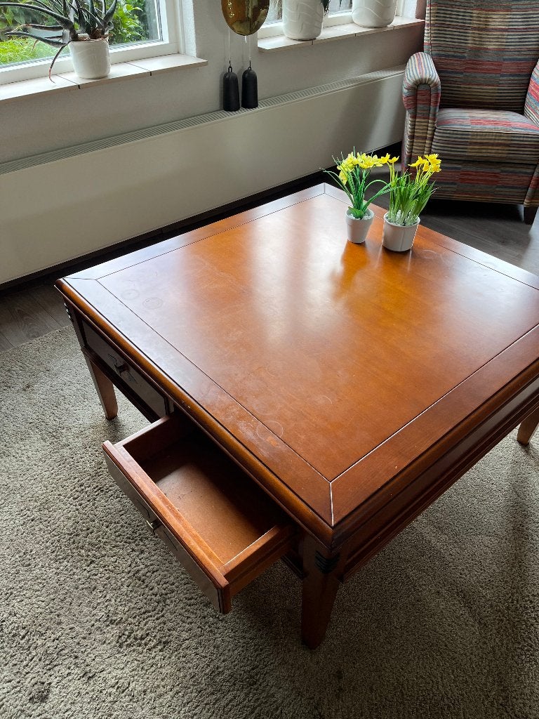 Salontafel kersen, Ophalen, Gebruikt, 50 tot 100 cm, Vierkant