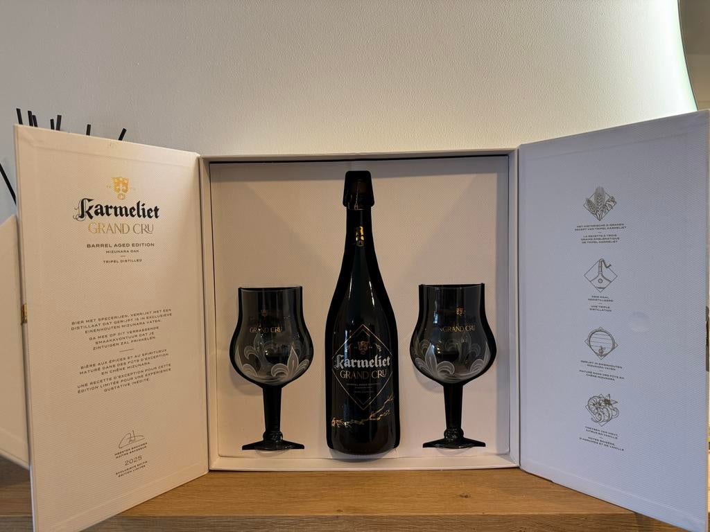 Karmeliet Grand Cru Barrel Aged Edition 2025 met glazen, Verzamelen, Biermerken, Ophalen of Verzenden, Nieuw, Flesje(s), Overige merken