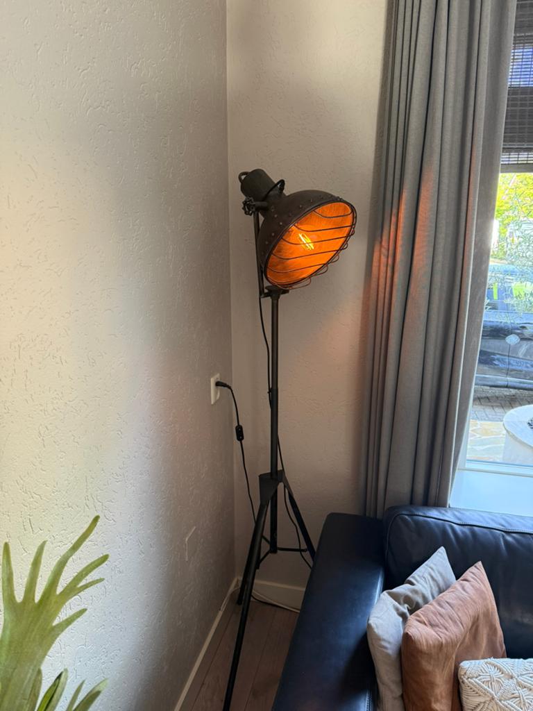 Staande lamp metaal, Huis en Inrichting, Ophalen, Zo goed als nieuw, Metaal, 150 tot 200 cm