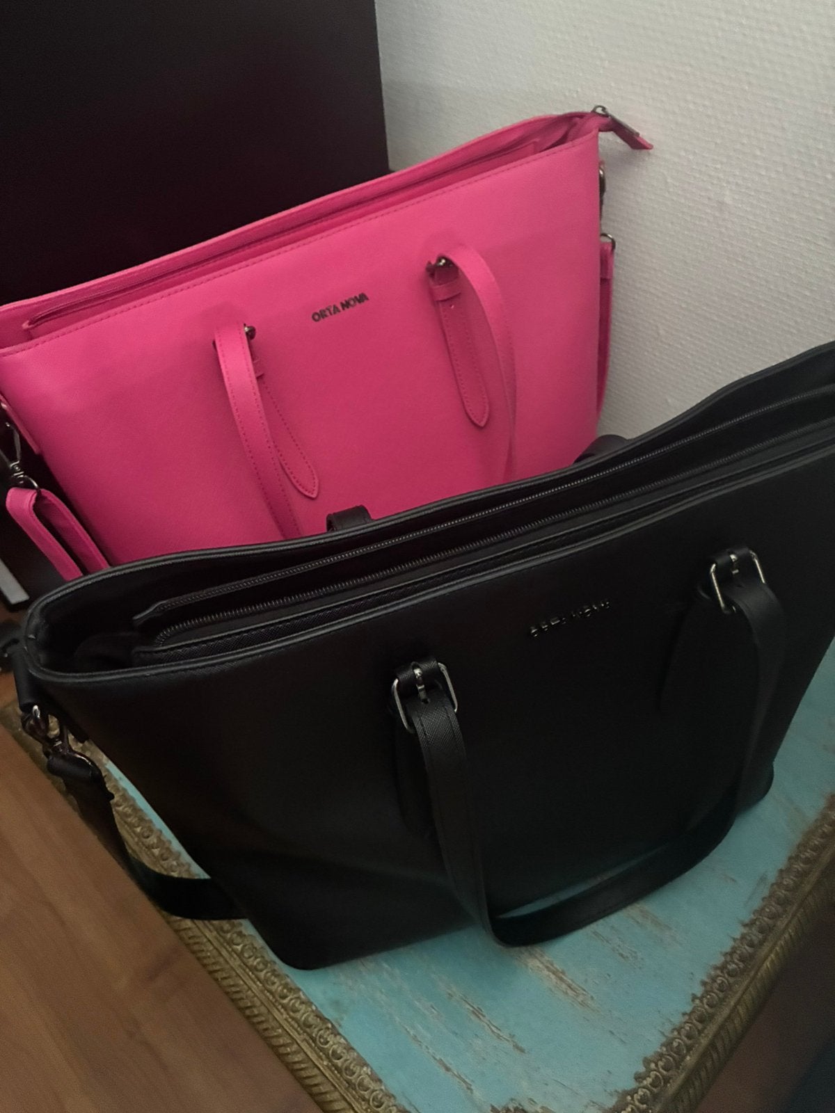 Tweemaal Orta Nova Brescia schouder/laptoptas., Ophalen, Zwart, Minder dan 40 cm, Minder dan 20 cm