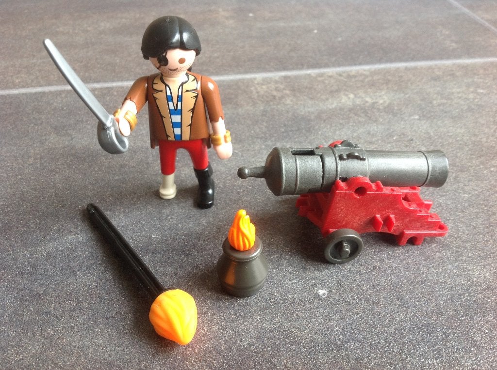 Playmobil: Piraat met houten been en schietkanon, Ophalen of Verzenden