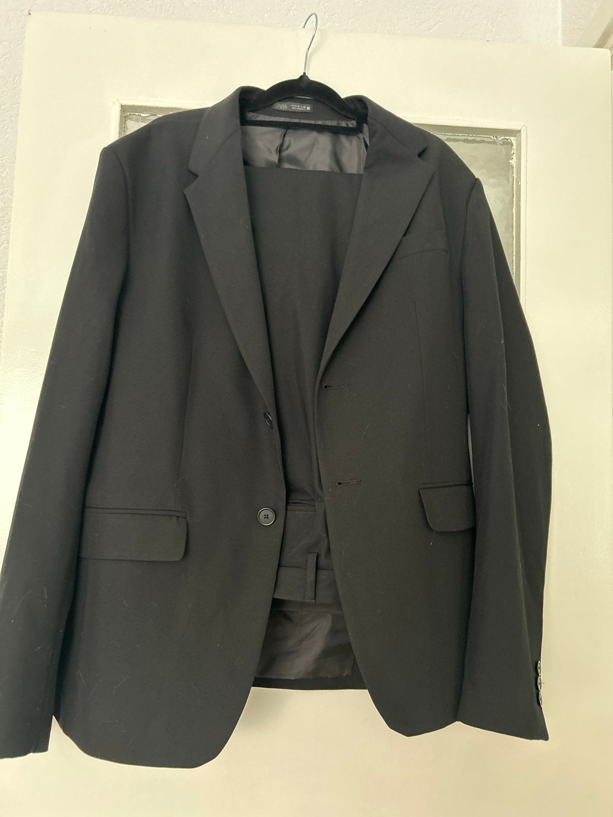 Zara pak: pantalon maat 48 en blazer maat 50, Kleding | Heren, Ophalen of Verzenden, Zo goed als nieuw, Maat 48/50 (M), Zwart
