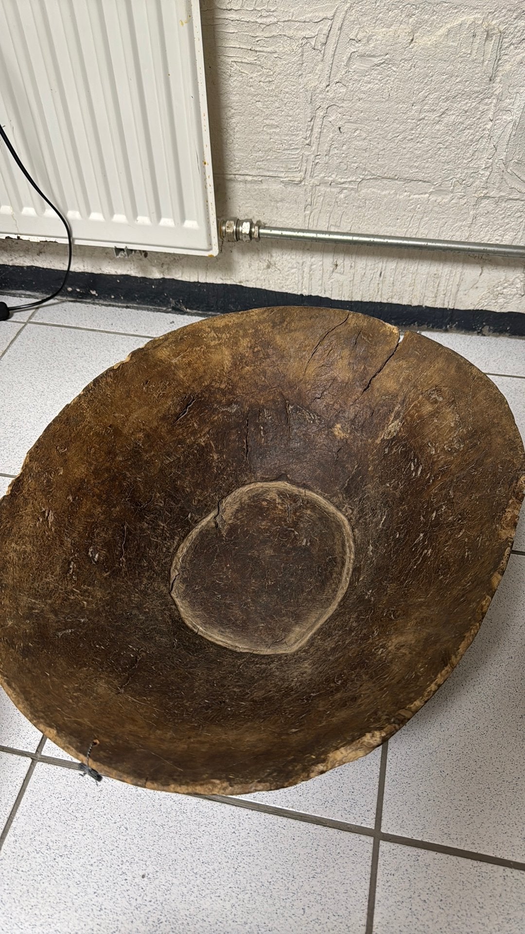 hoffz schaal, Ophalen, Zo goed als nieuw, Rond, Hout