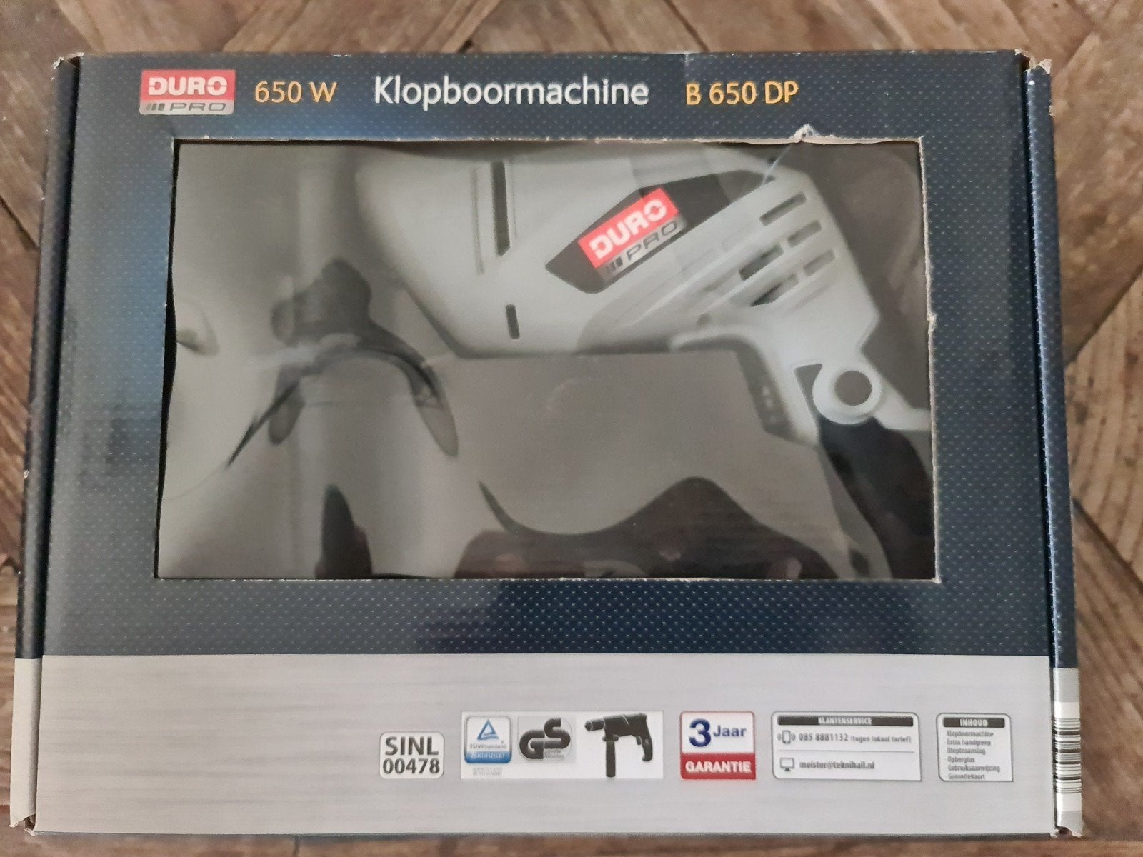 Duro Pro 650W Klopboormachine B 650 DP - Nieuw in doos, Doe-het-zelf en Verbouw, Gereedschap | Boormachines, Boormachine, 600 watt of meer