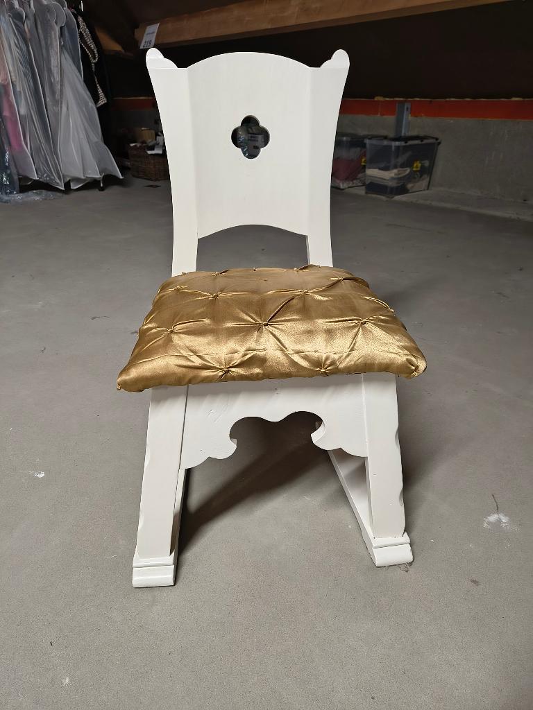 unieke stoel, Ophalen, Wit, Hout, Eén