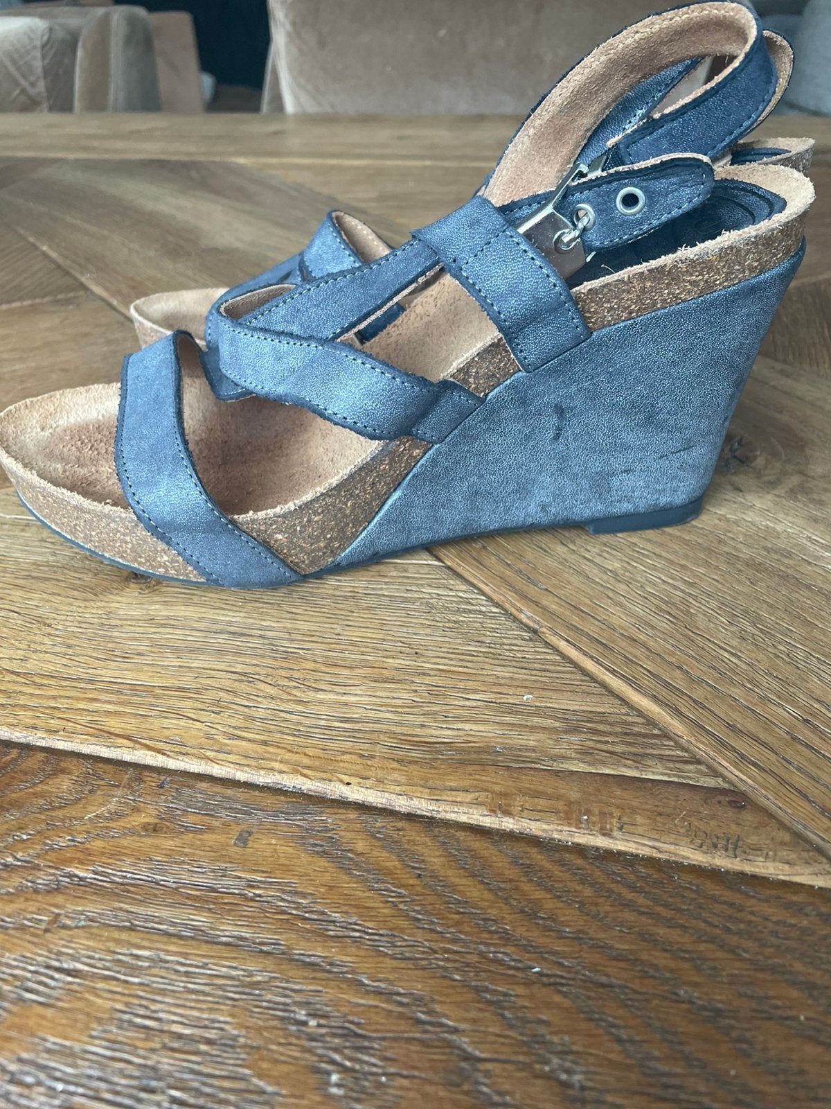 Kwaliteits dames sandalen van Scholl maat 40, Ophalen of Verzenden, Zo goed als nieuw, Grijs, Sandalen of Muiltjes