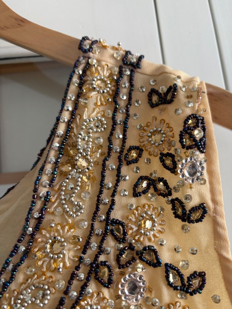 Kurta Sari Saree geel paars goud 40/42, Kleding | Dames, Overige typen, Geel, Maat 42/44 (L), Ophalen of Verzenden