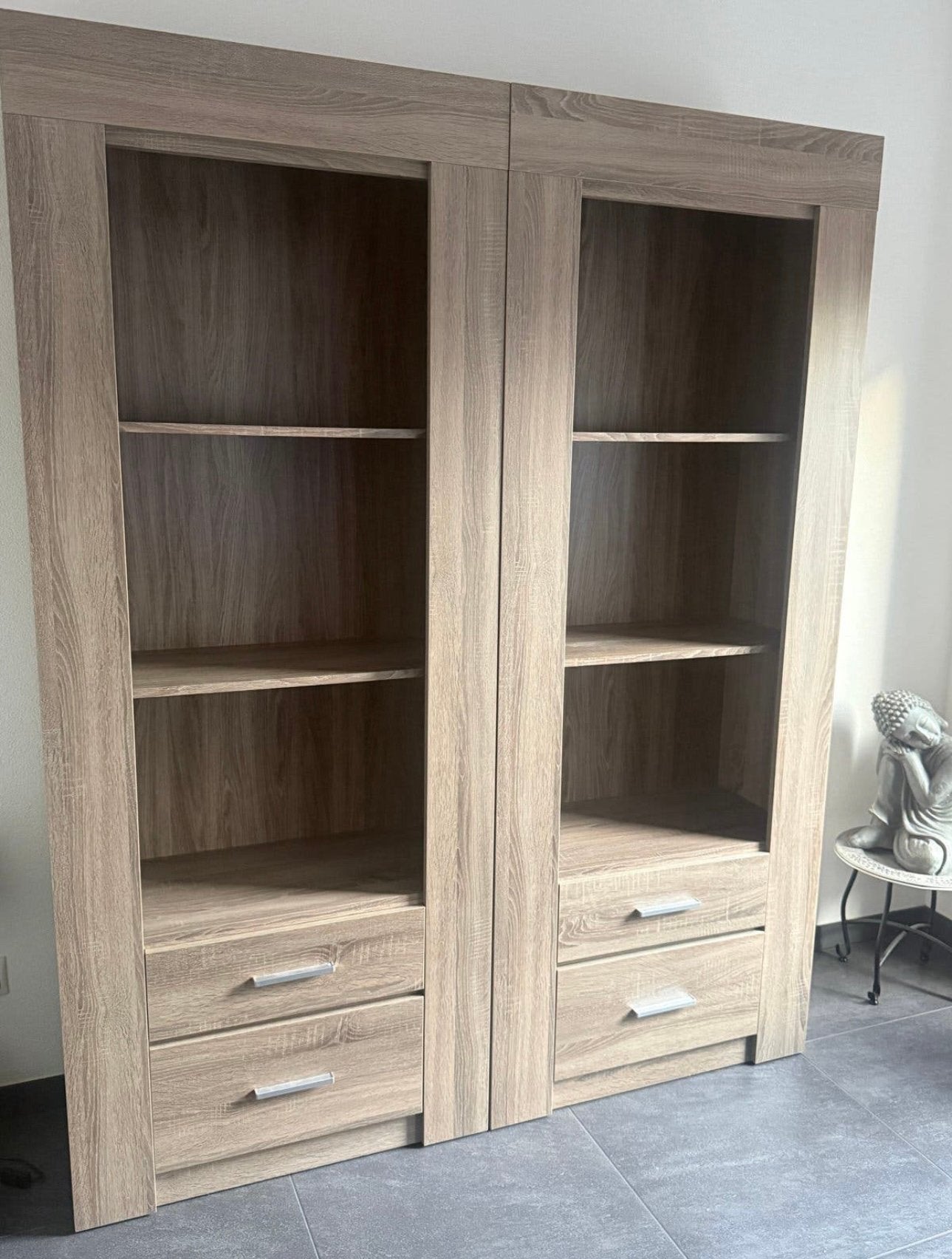 Tv kast en open wandkasten eiken pronto in zeer goede staat, Ophalen, 200 cm of meer, 150 tot 200 cm, Eikenhout