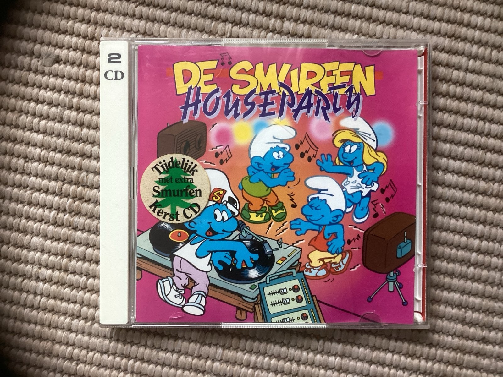 De Smurfen Houseparty Dubbel CD met Kerst CD, Gebruikt, Ophalen of Verzenden, Verzamelalbum, Muziek