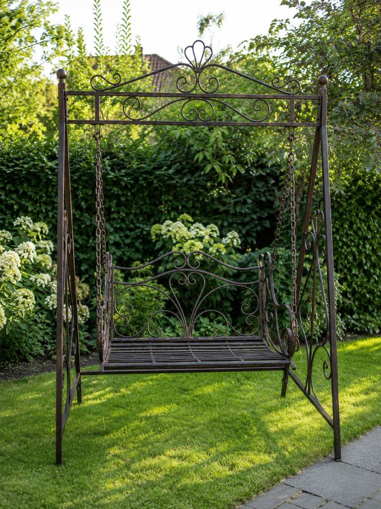 schommelbank - tuinbank - 2 persoons, Ophalen, Zo goed als nieuw, Metaal, Schommelbank