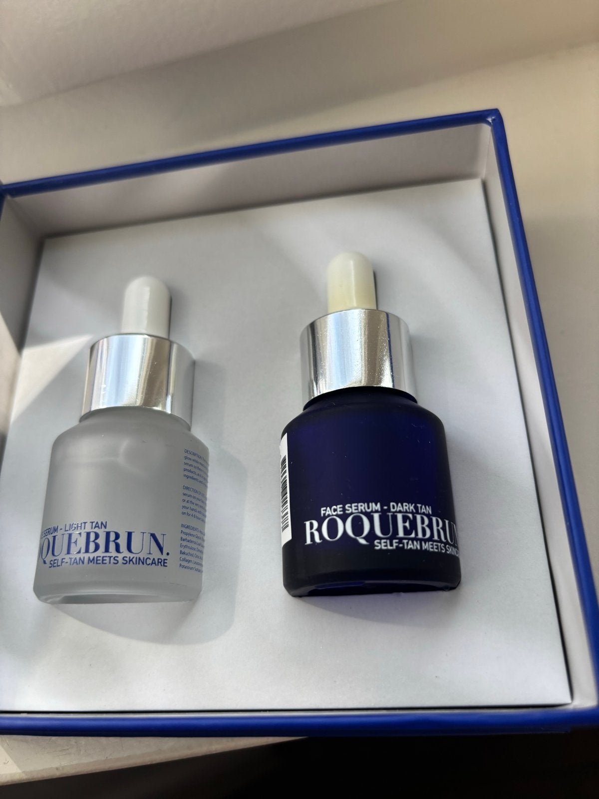Roquebrun Face Serum Light & Dark Tan Mini's, Ophalen of Verzenden, Nieuw, Gehele gezicht, Verzorging