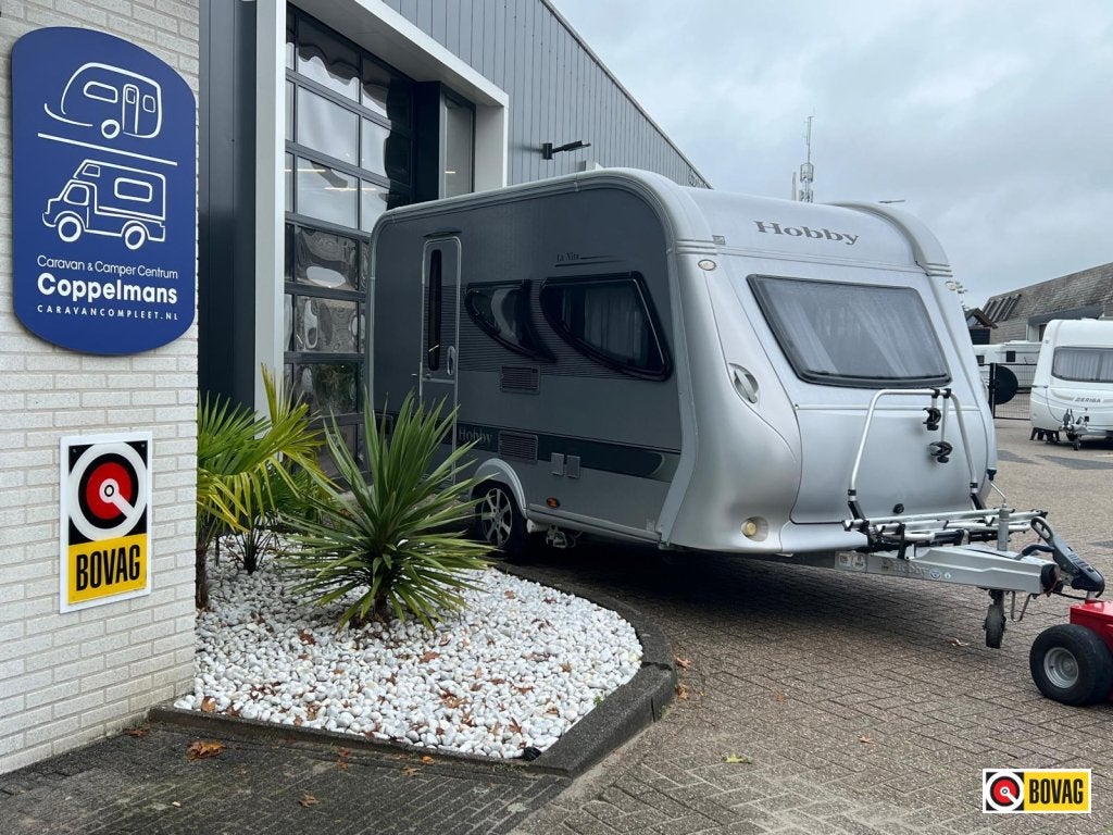 Hobby La Vita 400 SF Mover, Tent, Fietsenrek, LMV., Caravans en Kamperen, Hobby, Bedrijf, Treinzit, Fietsenrek